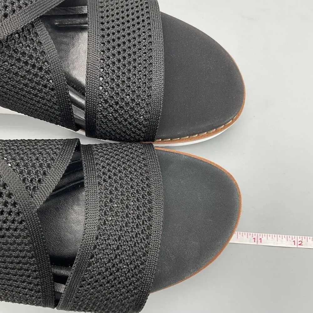 Easy Spirit Women’s Wander Strap Wedge Sandals Black Size 9.5M
